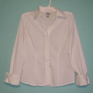 Worthington White Button Up Collar Shirt